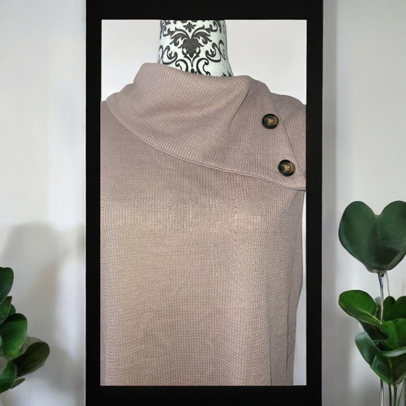 Sleeveless Taupe Knit Top with Button Detail **25% off 2 or more items** - Picture 2 of 7